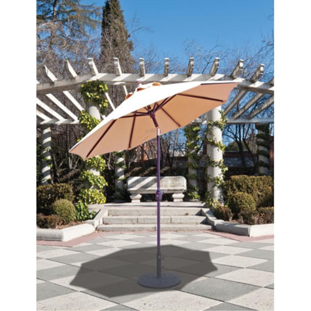11 ft striped patio umbrella Amazon.com : SAFAVIEH Outdoor - Vienna 11-Foot Round Crank Umbrella - Beige  & White Canopy - Brown Aluminum Pole - Scalloped Striped Trim Design