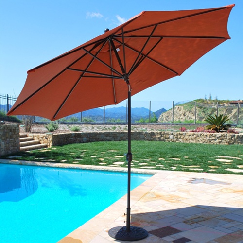 gluckstein home patio umbrella Treasure Garden 11 ft Octagonal Outdoor (High-Performance Auto-Tilt) Advanced UV Protection Iago Outdoor Umbrella Fabric Color: